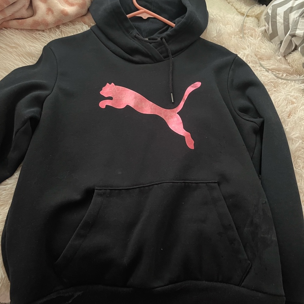 Puma black and pink hoodie! Size XL kids!
